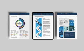 Collection of communication materials for the International Border Reform Project designed by Infografia, featuring an infographic illustrating streamlined border management processes, a detailed project timeline showcasing milestones, and a business readiness plan highlighting essential steps. The visuals adhere to Home Affairs brand guidelines while employing modern templates to enhance user engagement and clarity, reflecting the project’s objectives and the positive feedback received from stakeholders.